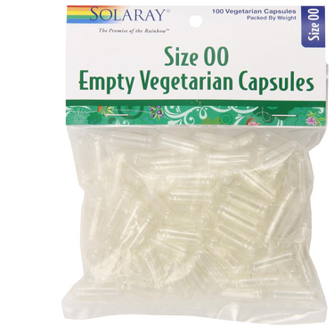 SOLARAY Empty Vegetarian Capsules, Size 00